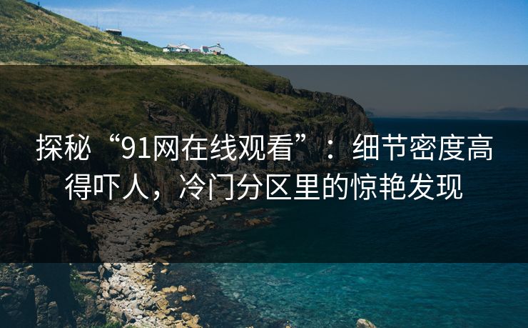 探秘“91网在线观看”：细节密度高得吓人，冷门分区里的惊艳发现